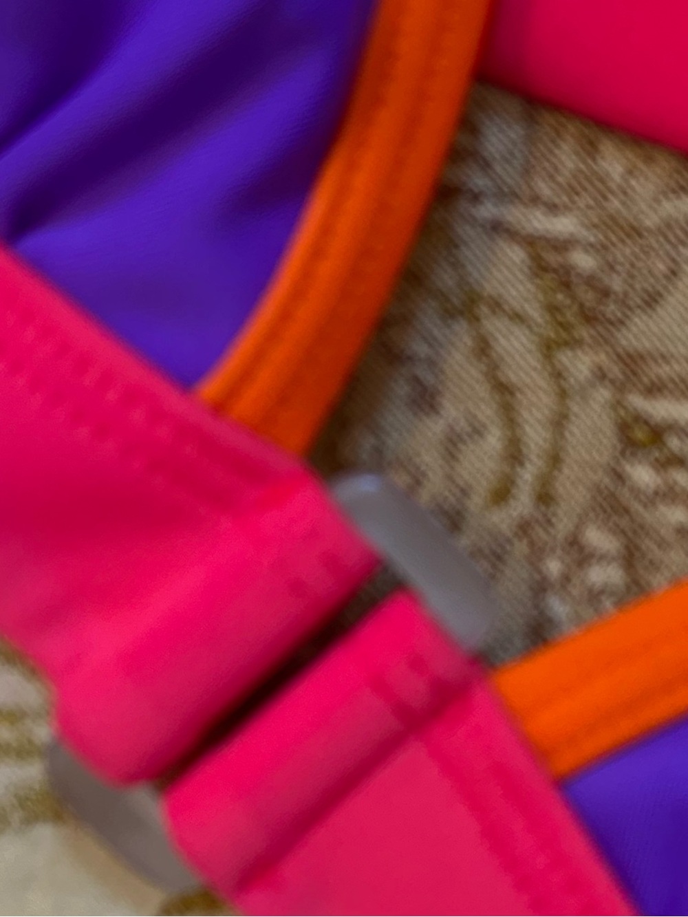 Victoria's Secret Vivid Purple Orange Pink Bikini Top S & Swim Skirt M Beach Set - Picture 3 of 13